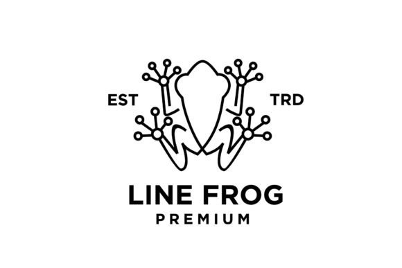 Download Line Frog Vector Logo Design - Premium Bundle