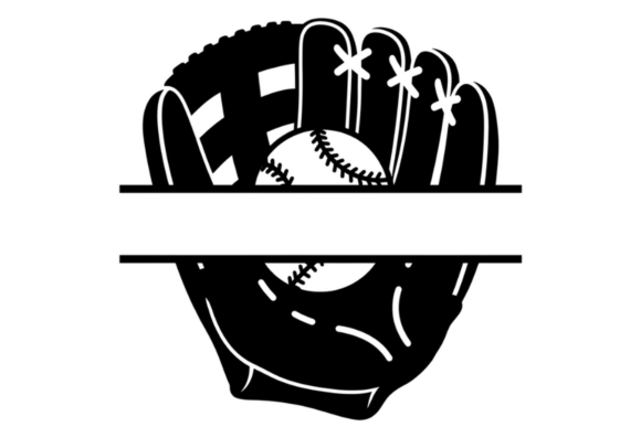 Download Baseball Glove Split Monogram SVG - Monogram Collection
