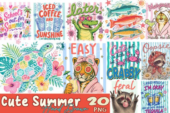 Download Cute Summer Hand Drawn Bundle - Drawn Collection