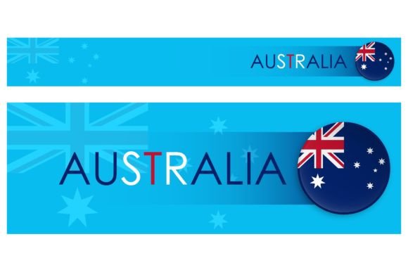 Download Australia Flag Horizontal Web Banner - Australia flag Collection