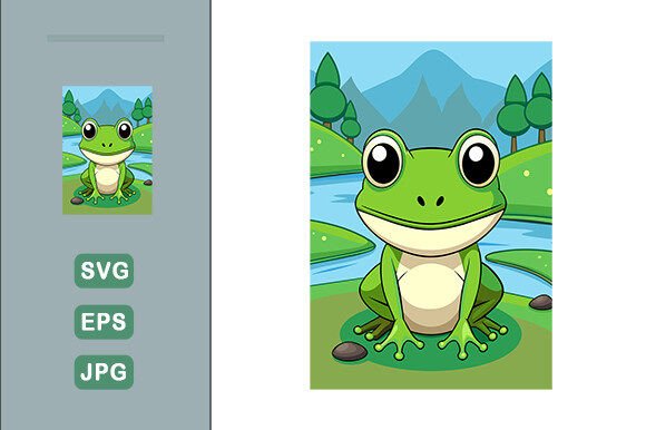 Download Frog Vector Landscape Background - Frog vector Collection