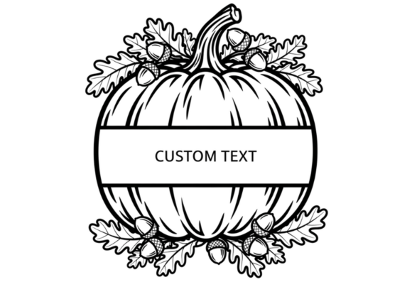 Download Monogram Pumpkin SVG Oak Leaves Fall - Monogram Collection