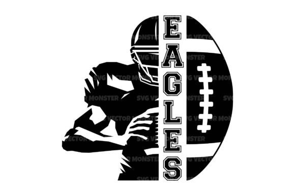 Download Eagles Football Player Half Monogram Svg - Monogram Collection